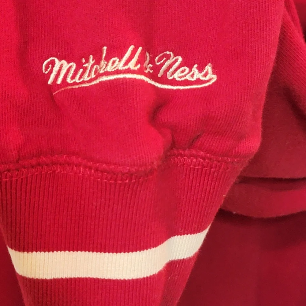 Mitchell & Ness San Francisco 49ers Red Quarter Zip Sweatshirt Mens XL